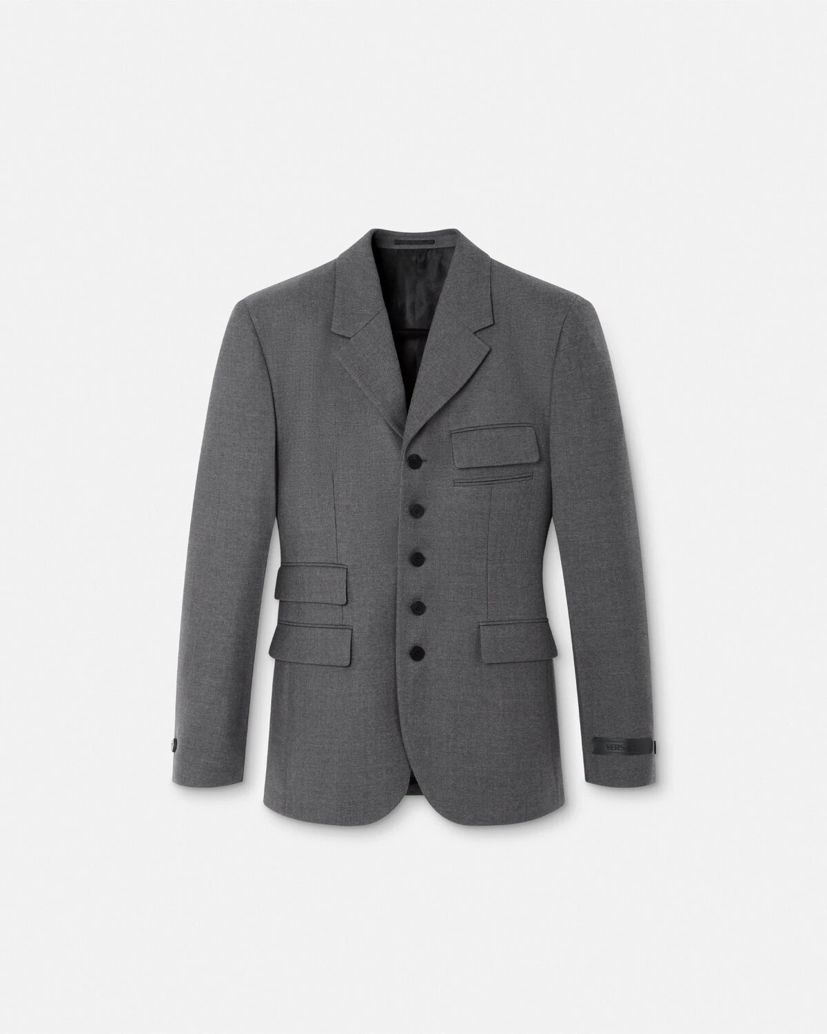 Wool Gabardine Five-Button Blazer - 1