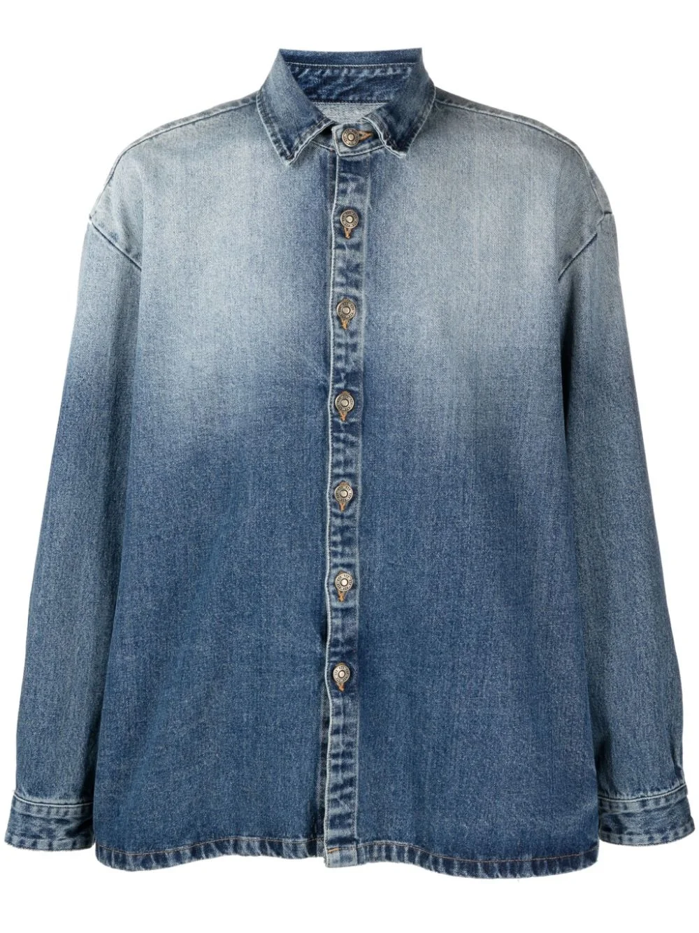 gradient-effect denim shirt - 1