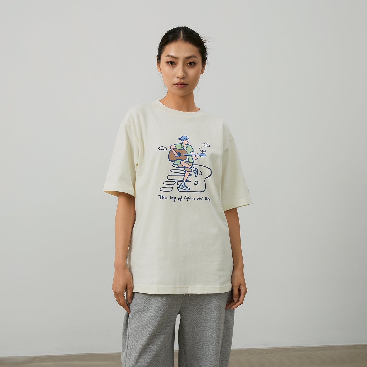 New Balance x PK Guitar Graphic T-Shirt 'Ivory' NEE26021-IV - 8