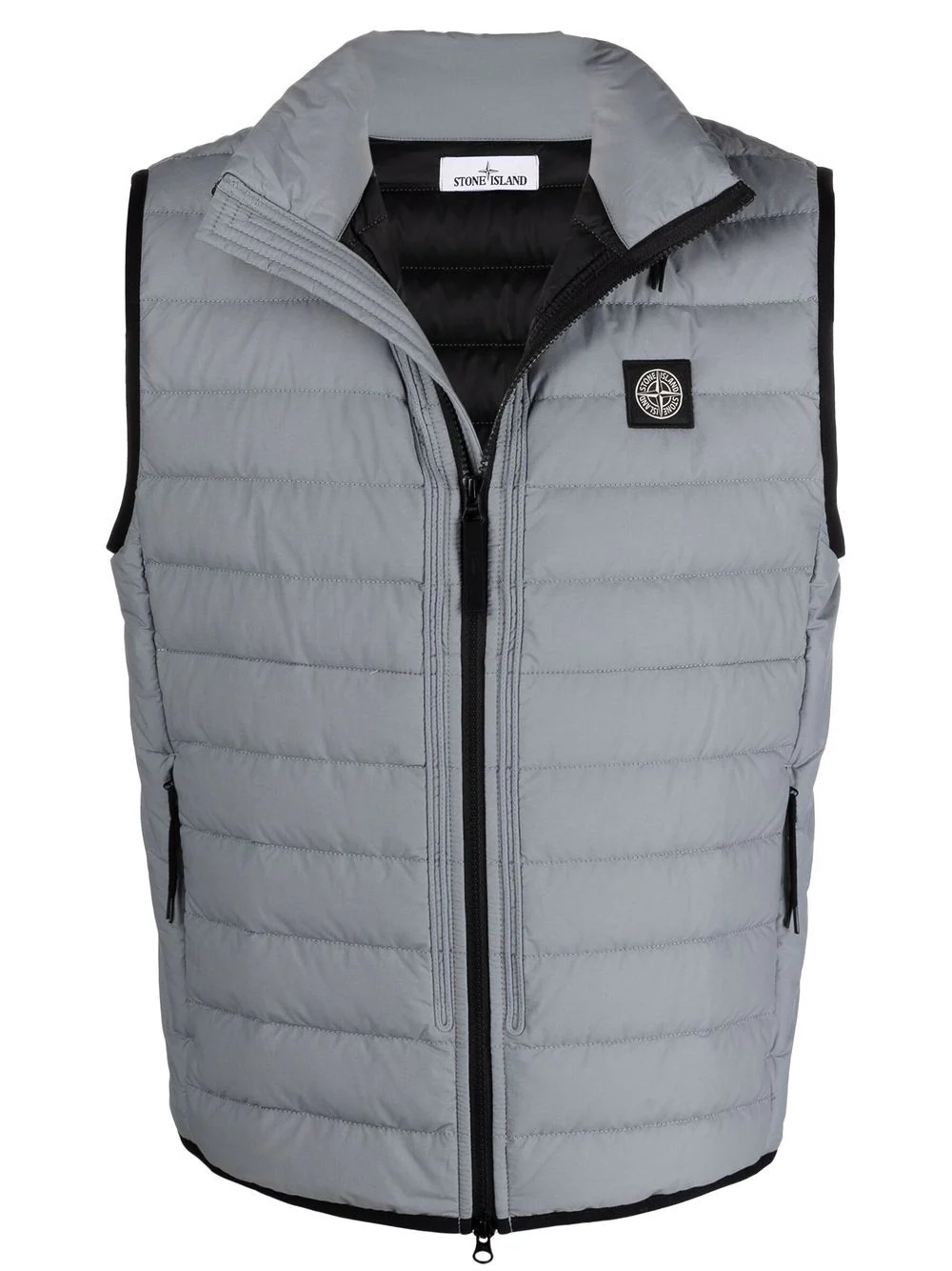 logo patch padded gilet - 1