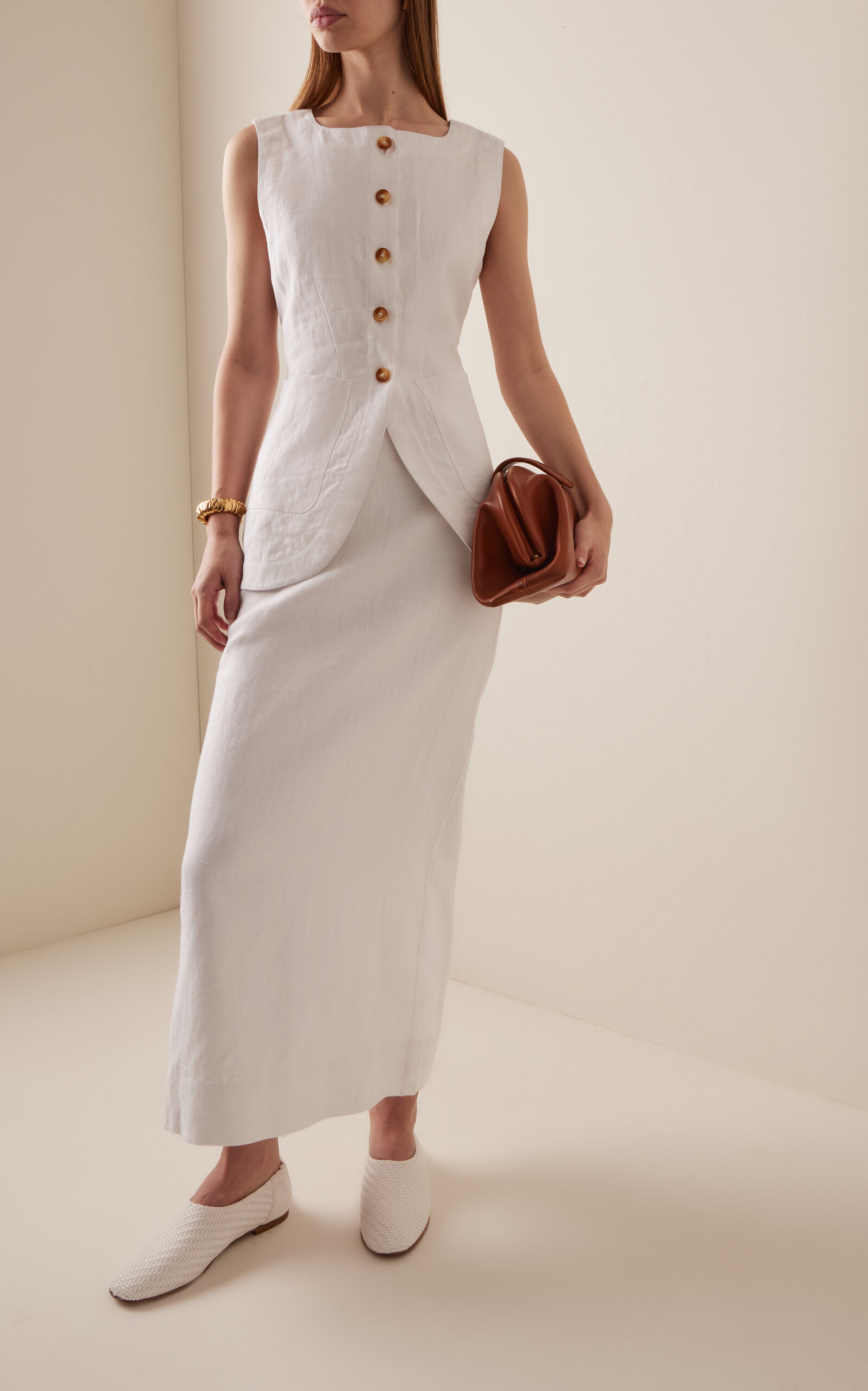 Exclusive Emma Linen Vest ivory - 3