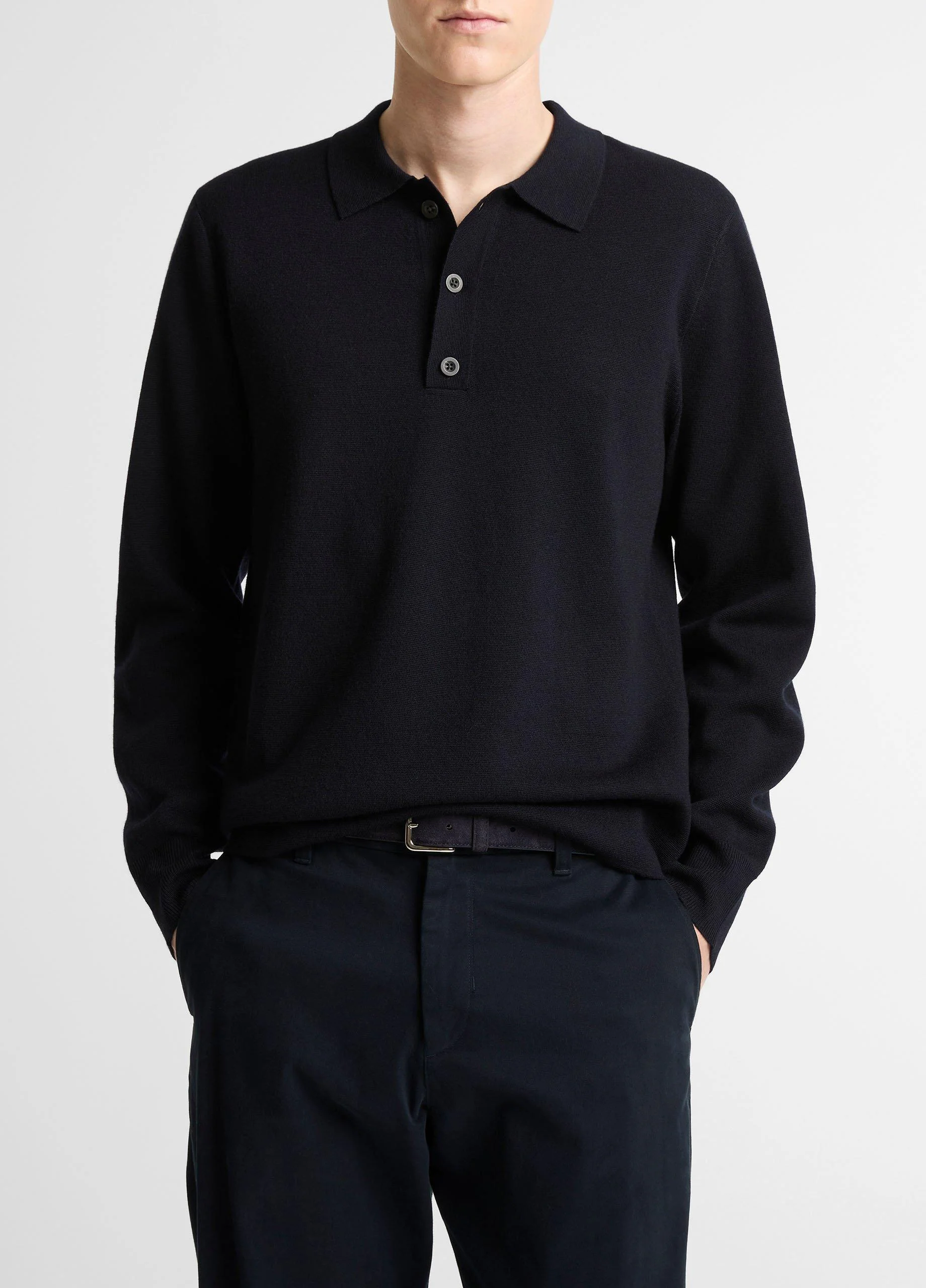 Italian Merino Wool Milano Polo Sweater - 1