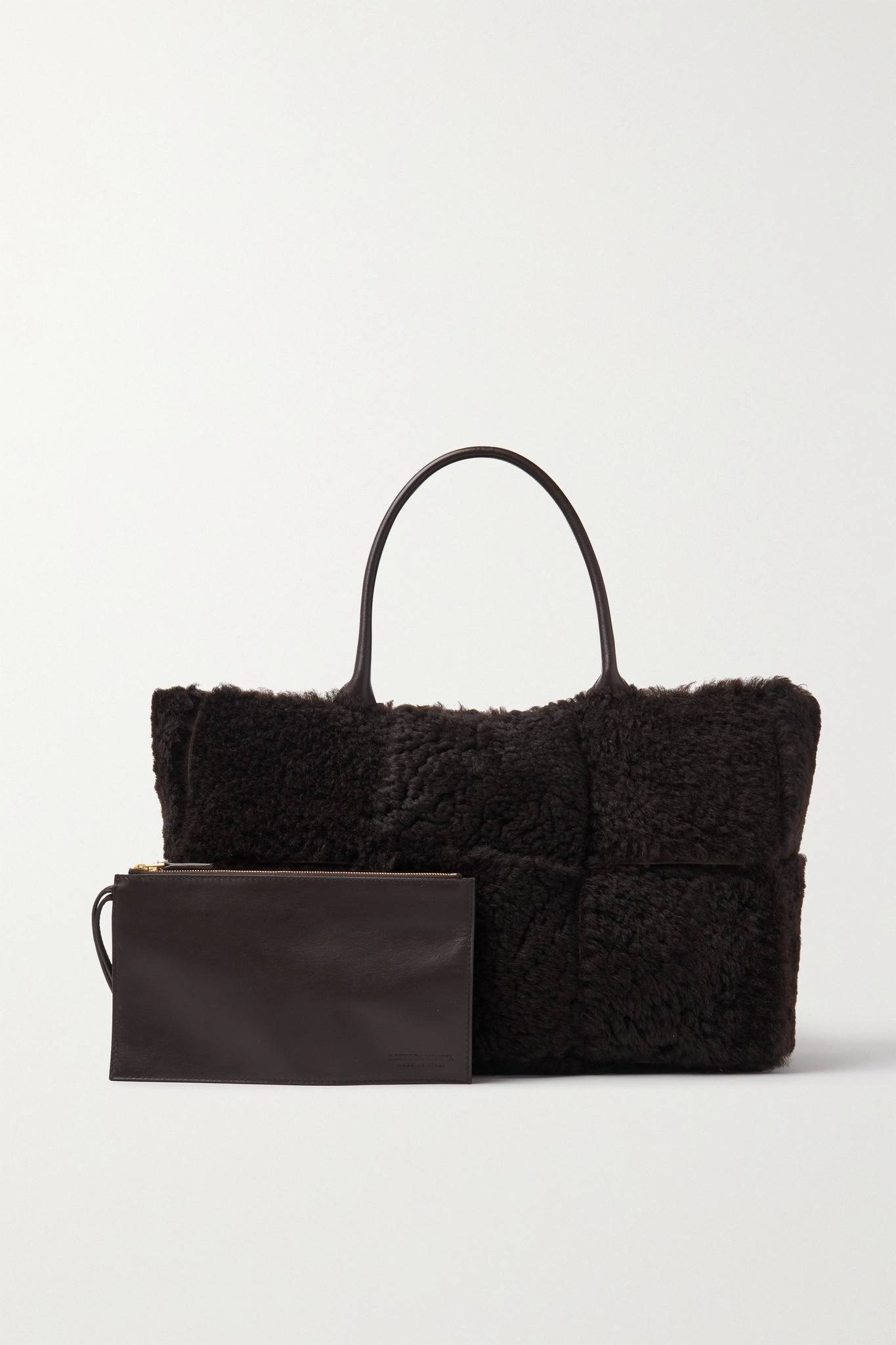 bottega veneta arco tote shearling