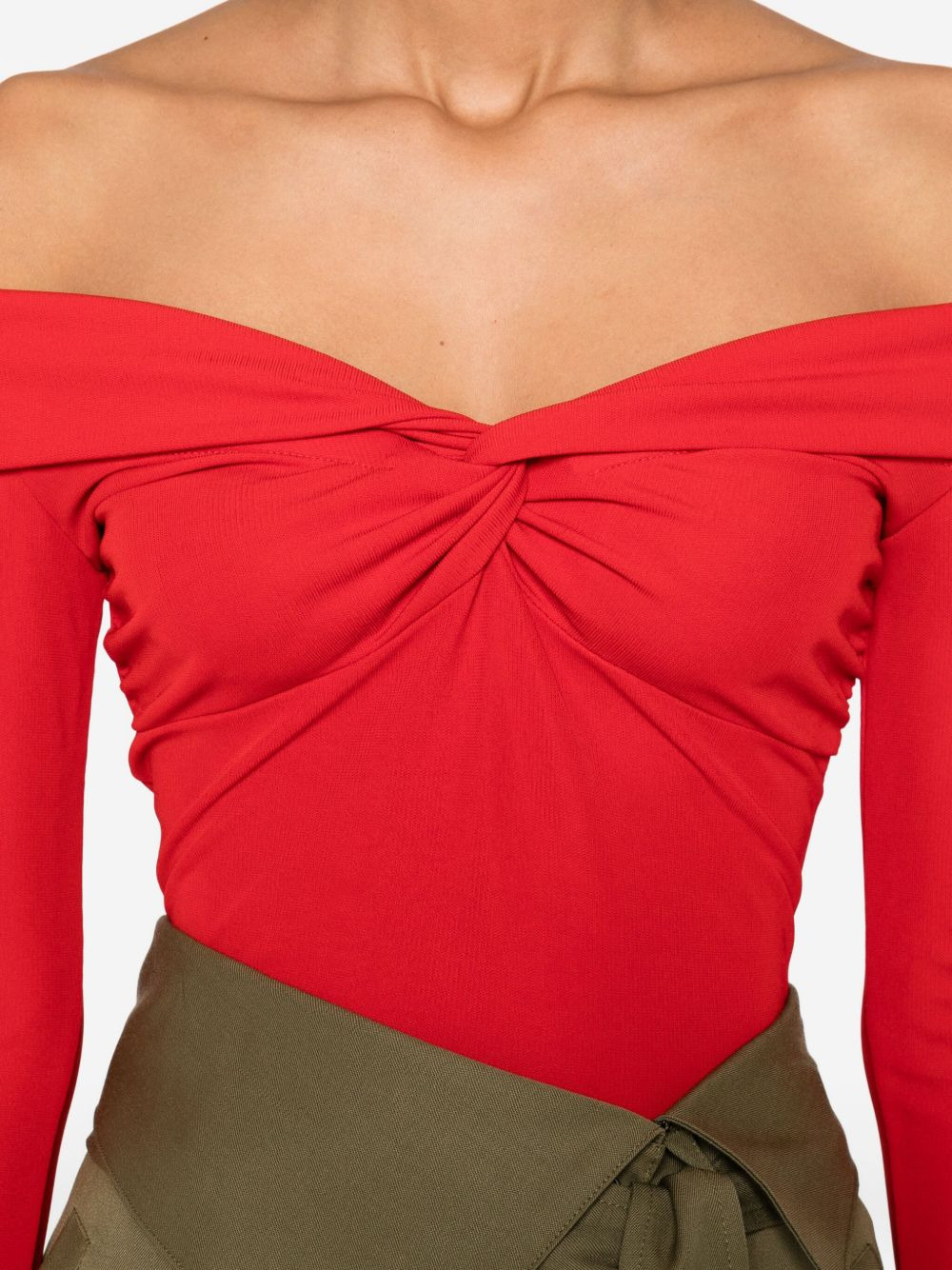 twist-detail off-shoulder top - 5