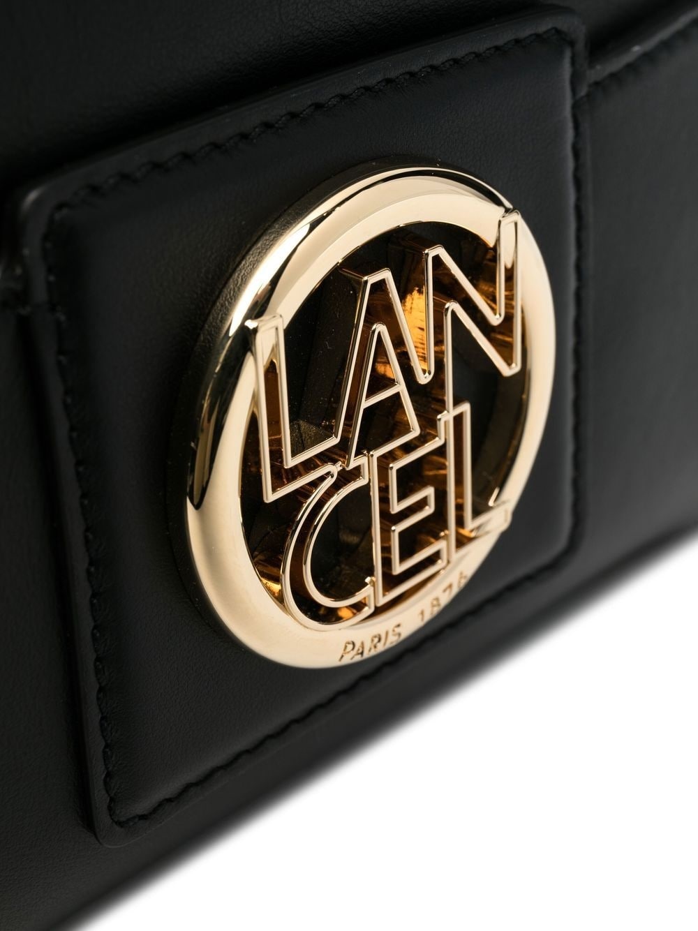 logo-plaque leather shoulder bag - 4