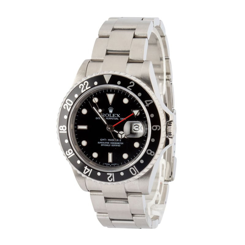 Pre-owned Rolex GMT-Master II Ref 16710 Stainless Steel Oyster - 2