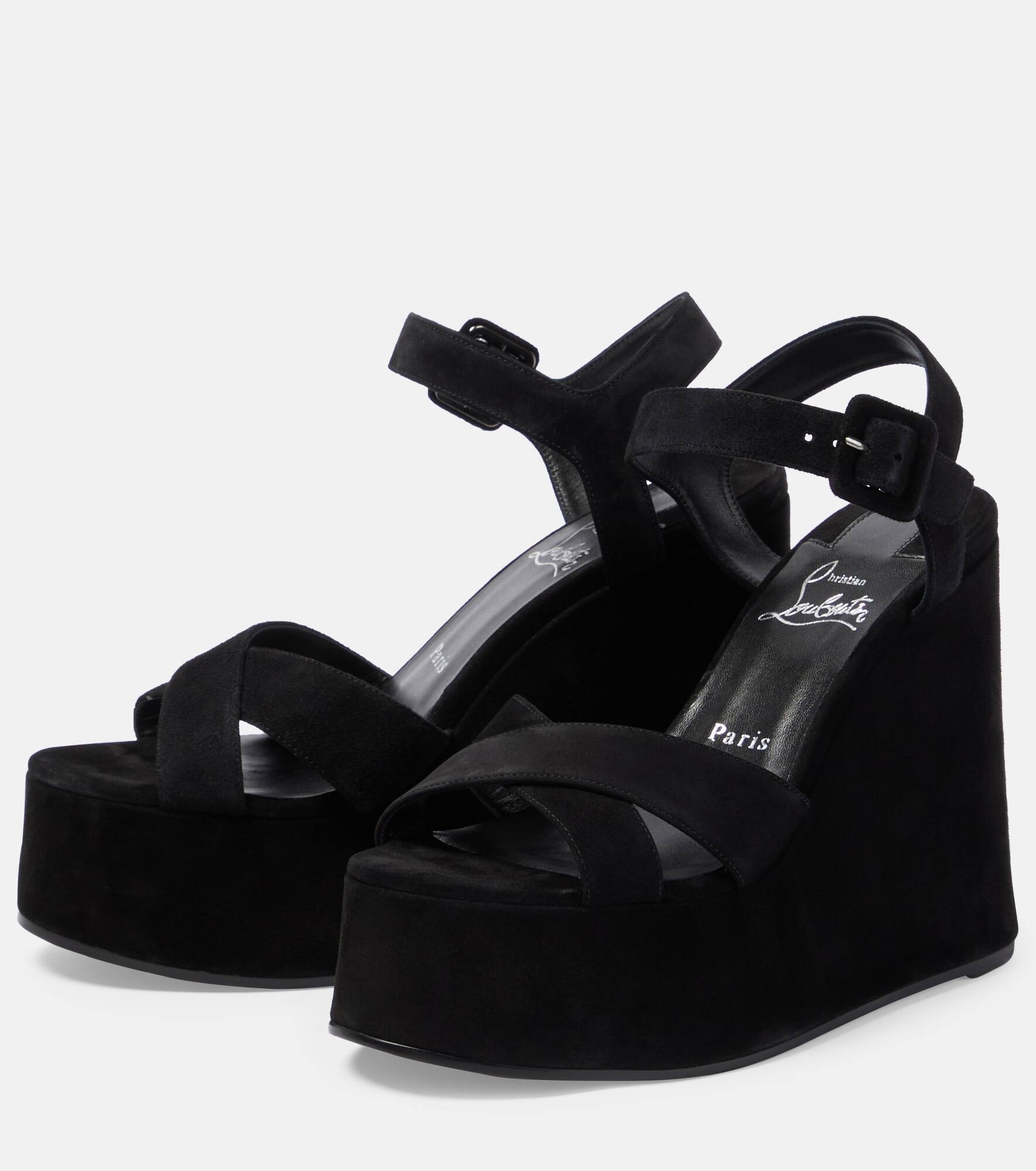 Supramariza 130 velvet wedge sandals - 5