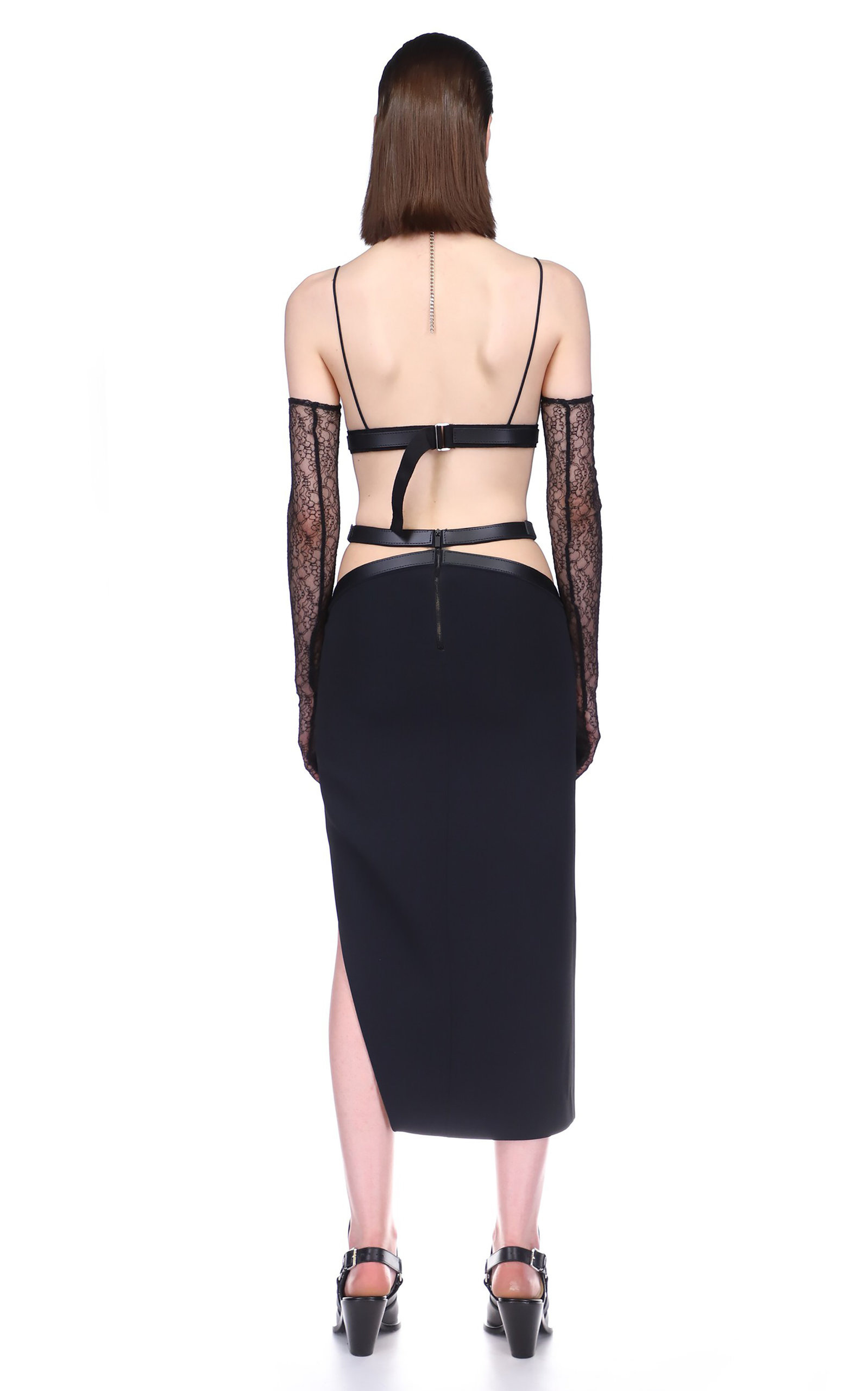 Buckle-Detailed  Midi Skirt black - 6