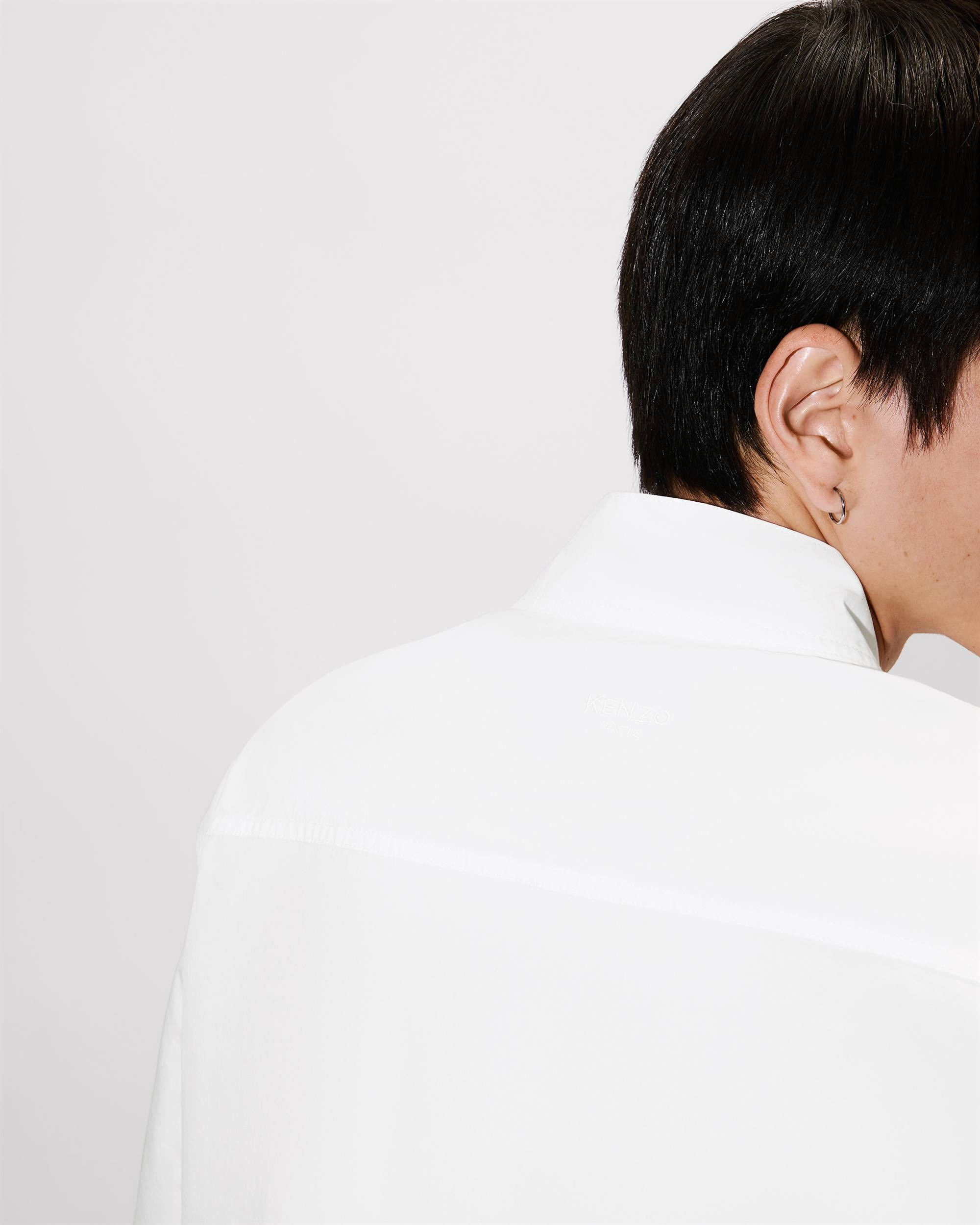Kimono short sleeve shirt in cotton poplin - 8