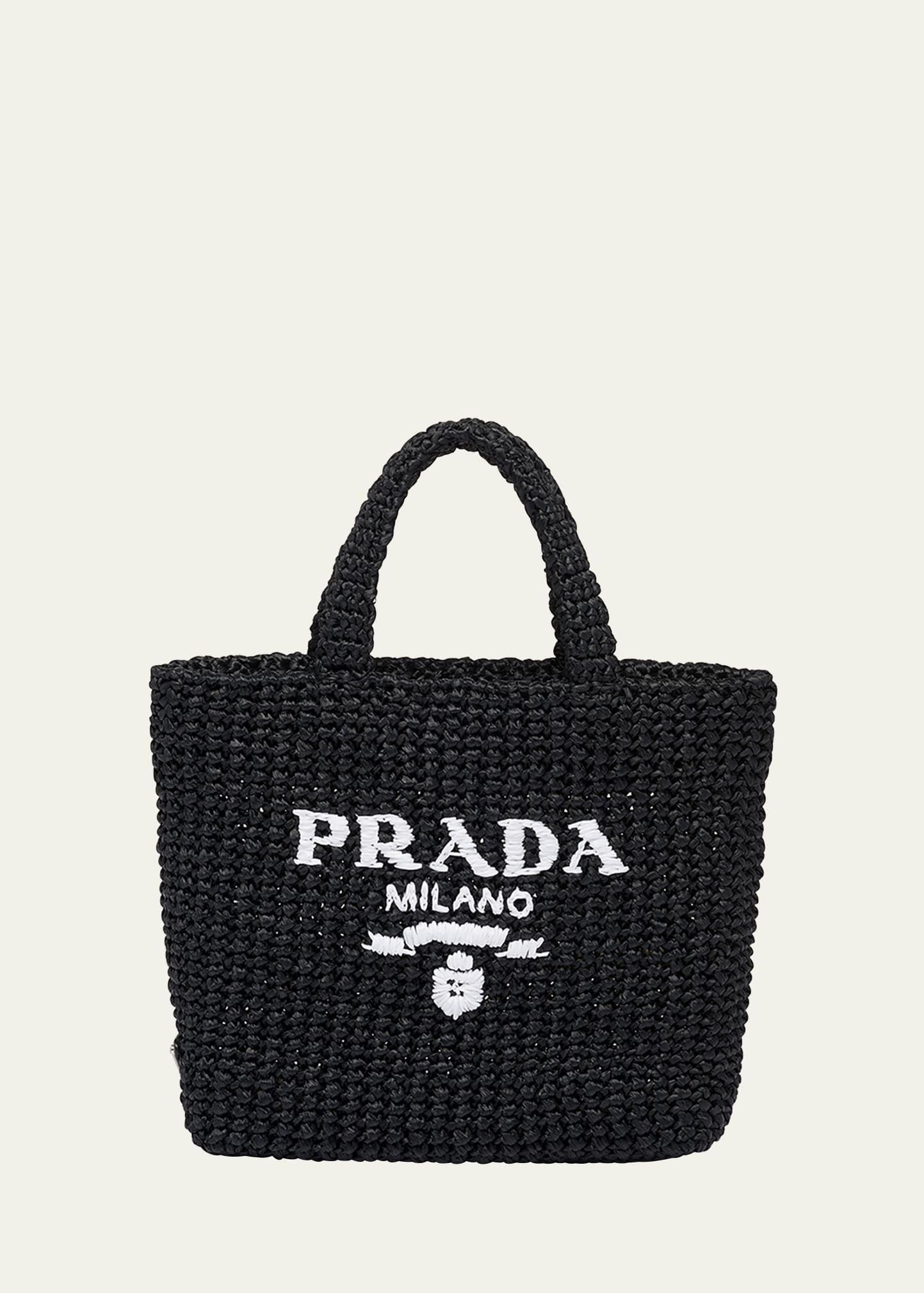 Medium Monogram Raffia Tote Bag - 1