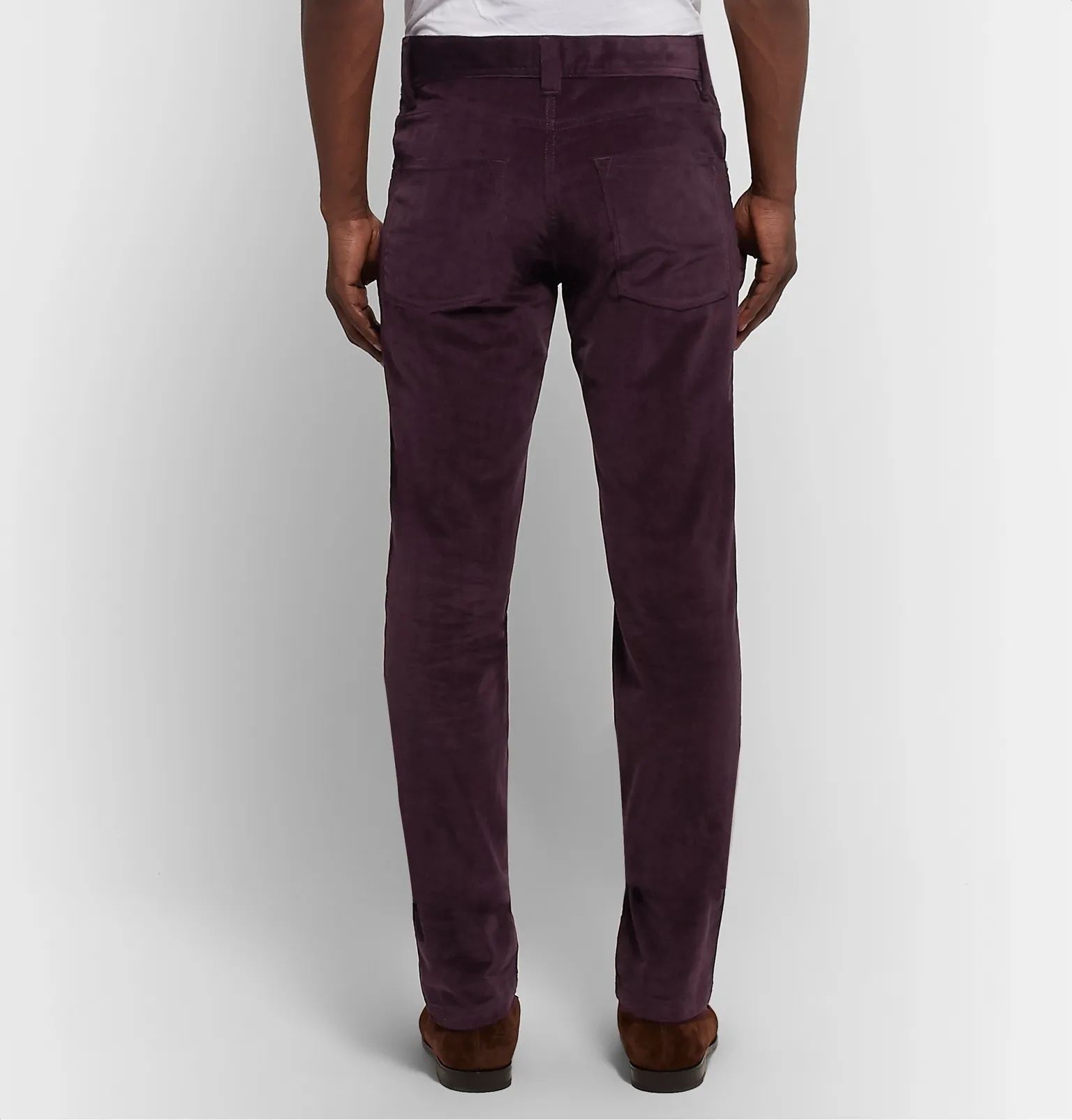 Slim-Fit Stretch-Cotton Corduroy Trousers - 5