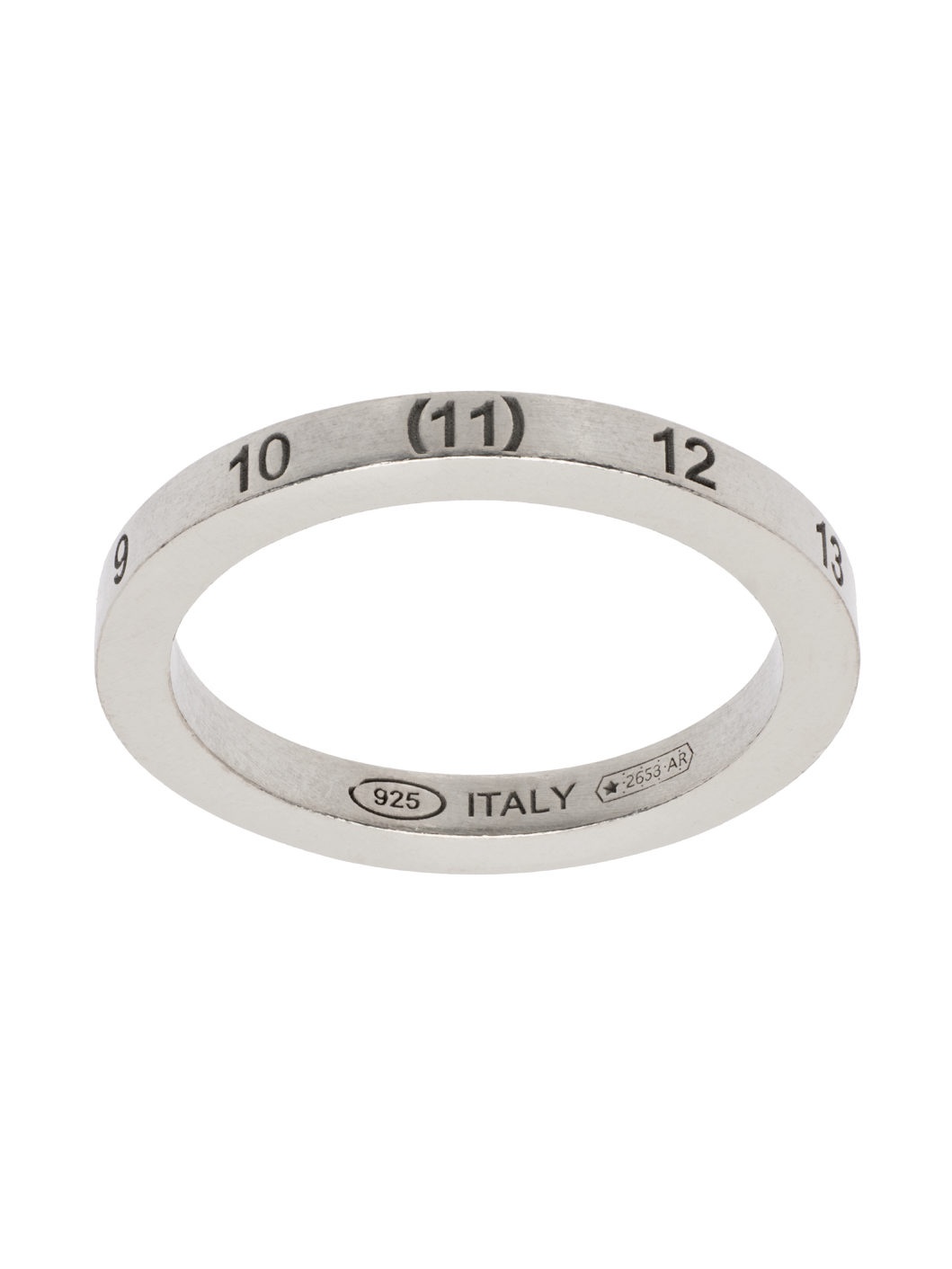 【MAISON MARGIELA】Numerical Band Silver Ring Silver maison margiela Numerical Ring Size 7.5 Sterling silver 3mm