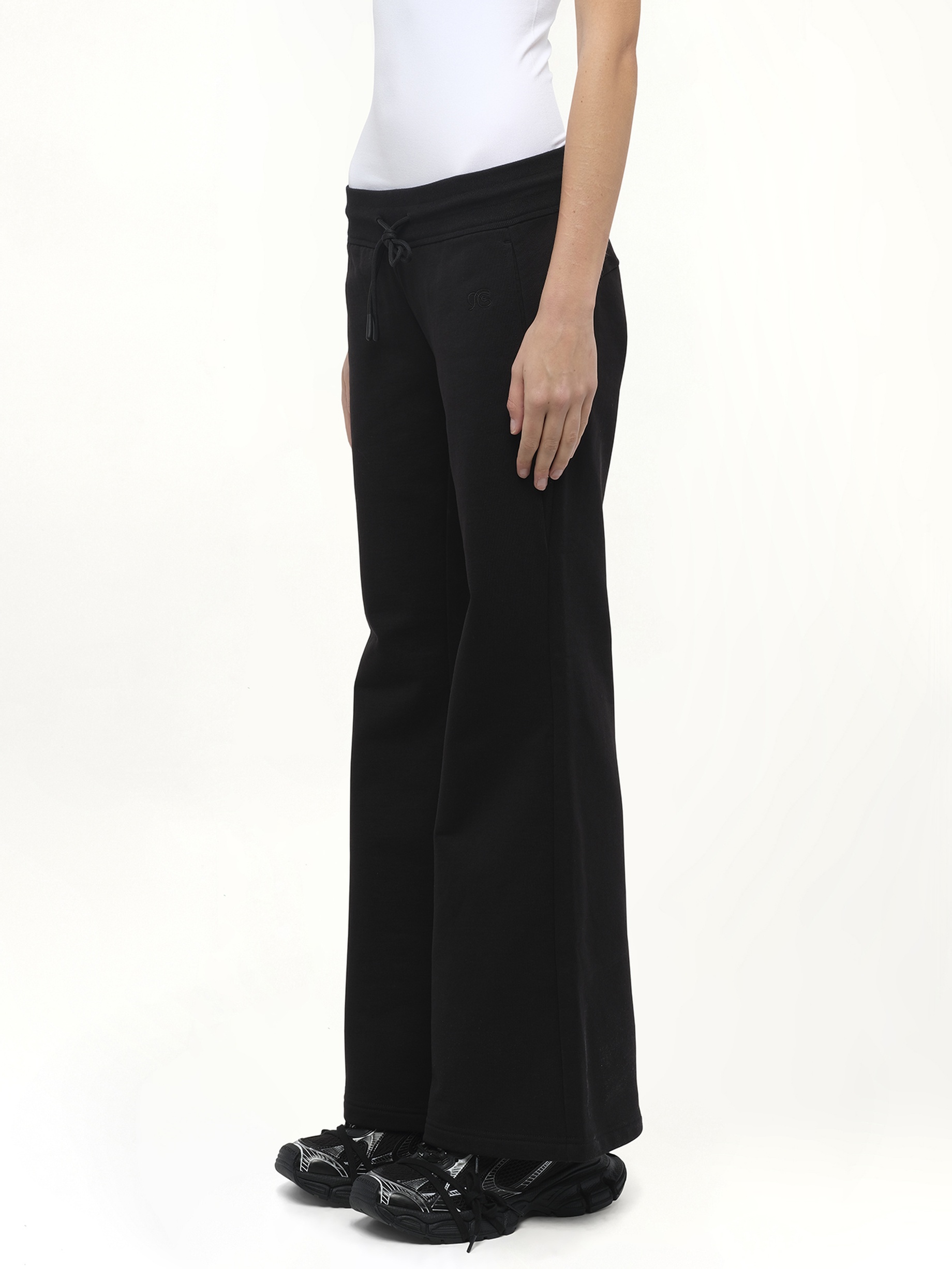Casual Flared Sweatpants in Black - 6