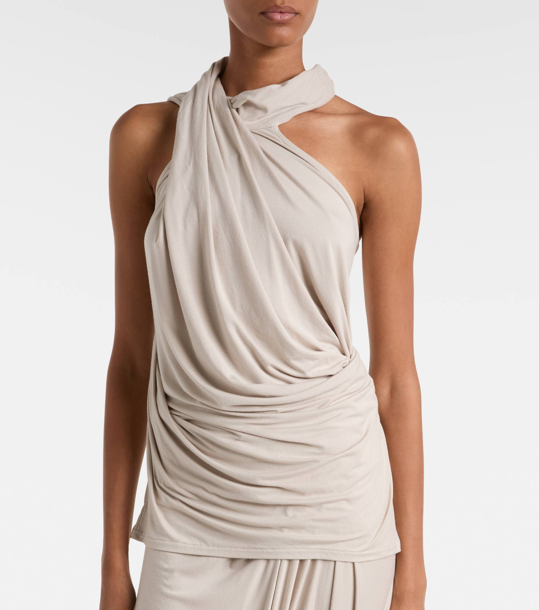 Dalters asymmetric draped halterneck top - 6
