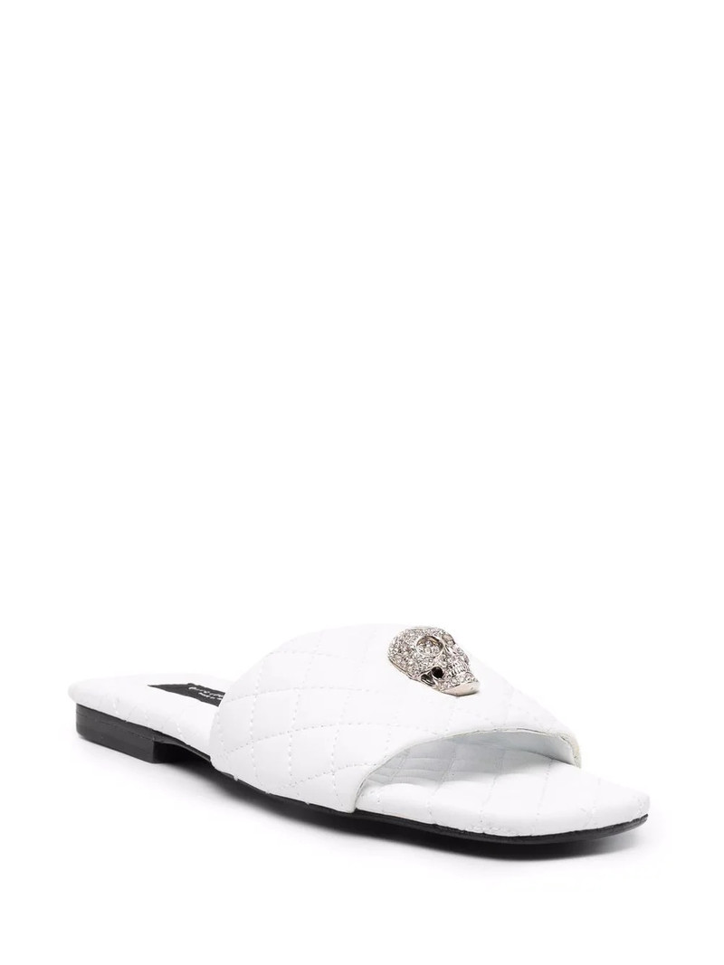 PHILIPP PLEIN crystal-skull flat sandals outlook