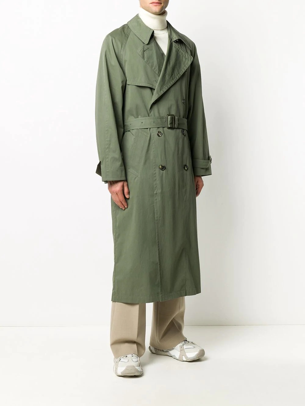 draping trench coat - 3