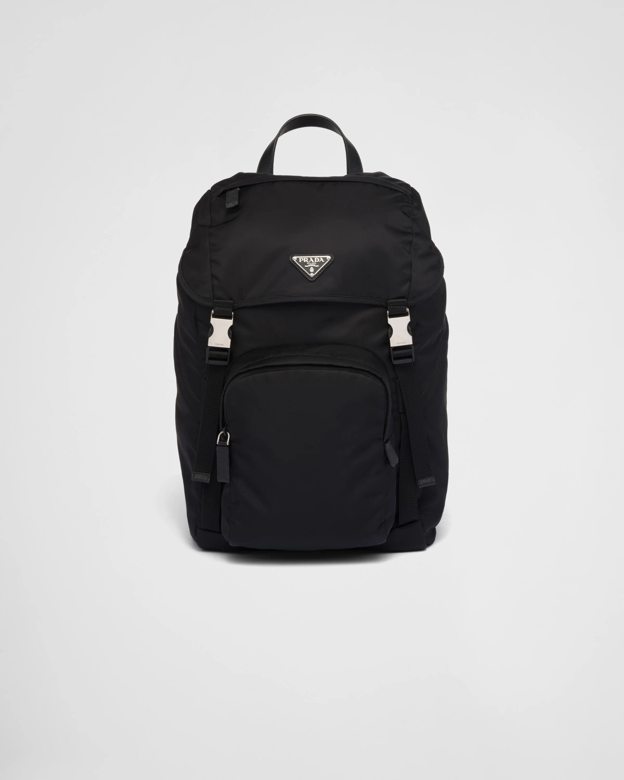 Re-Nylon and Saffiano leather backpack - 1