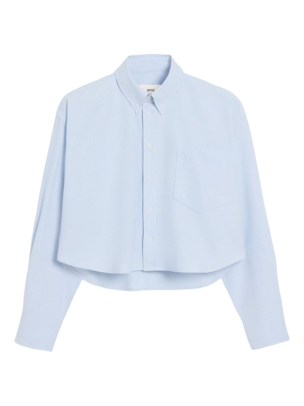 Ami Paris Women Cotton Cropped Shirt - 1