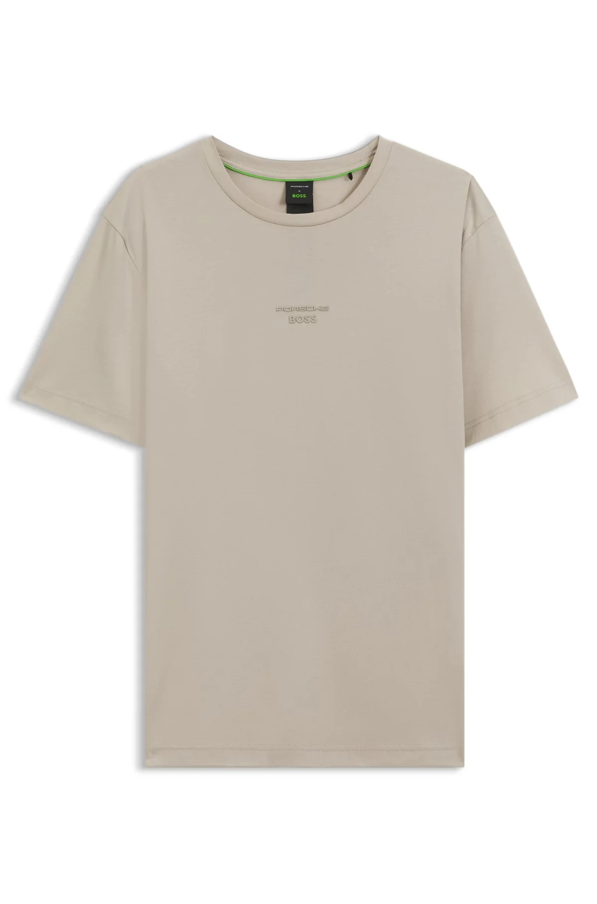PORSCHE X BOSS MERCERIZED-COTTON T-SHIRT WITH GLOSSY LOGO - 1