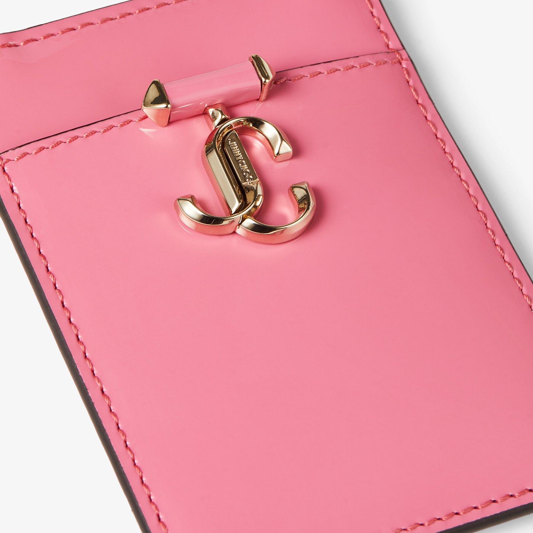Card Holder w/Chain
Candy Pink Patent Leather Card Holder with Chain - 5