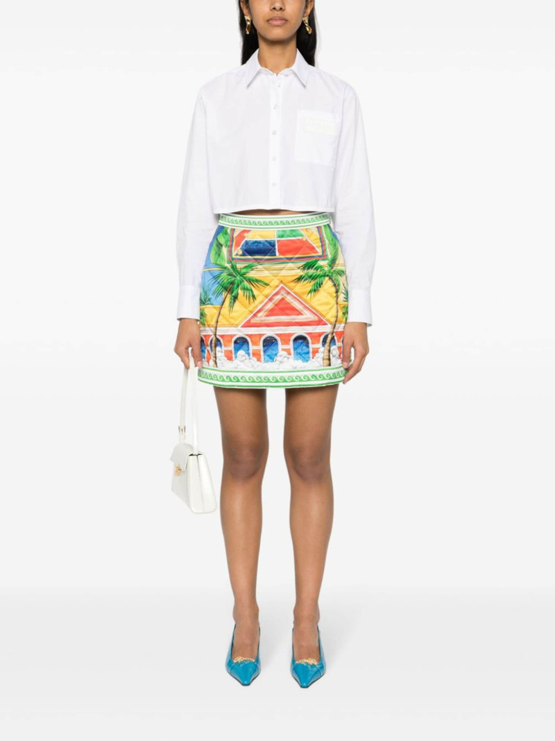 CASABLANCA Triomphe D'Orange quilted mini skirt outlook