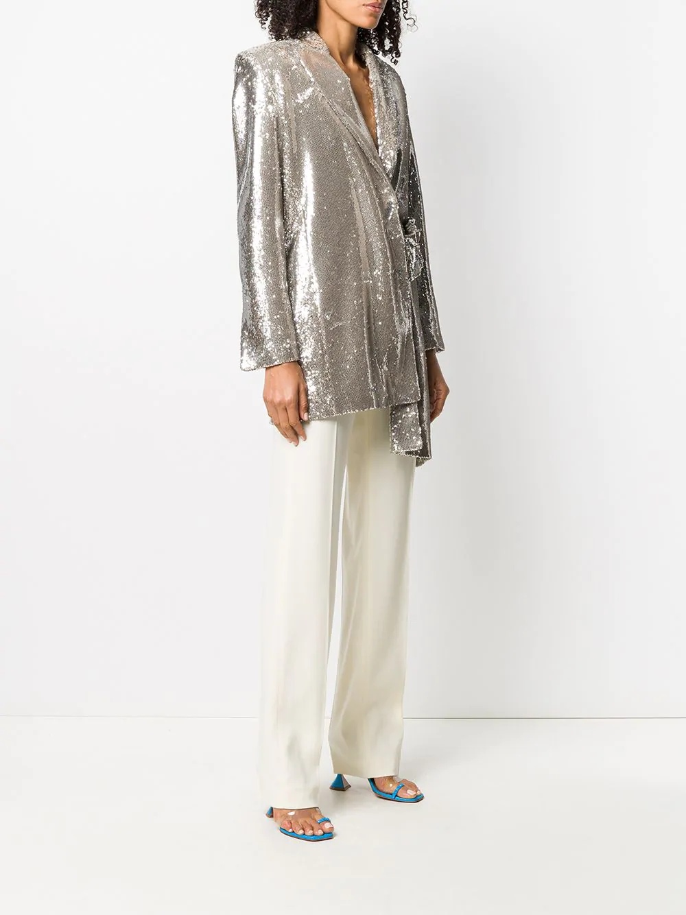 asymmetric sequin jacket - 3