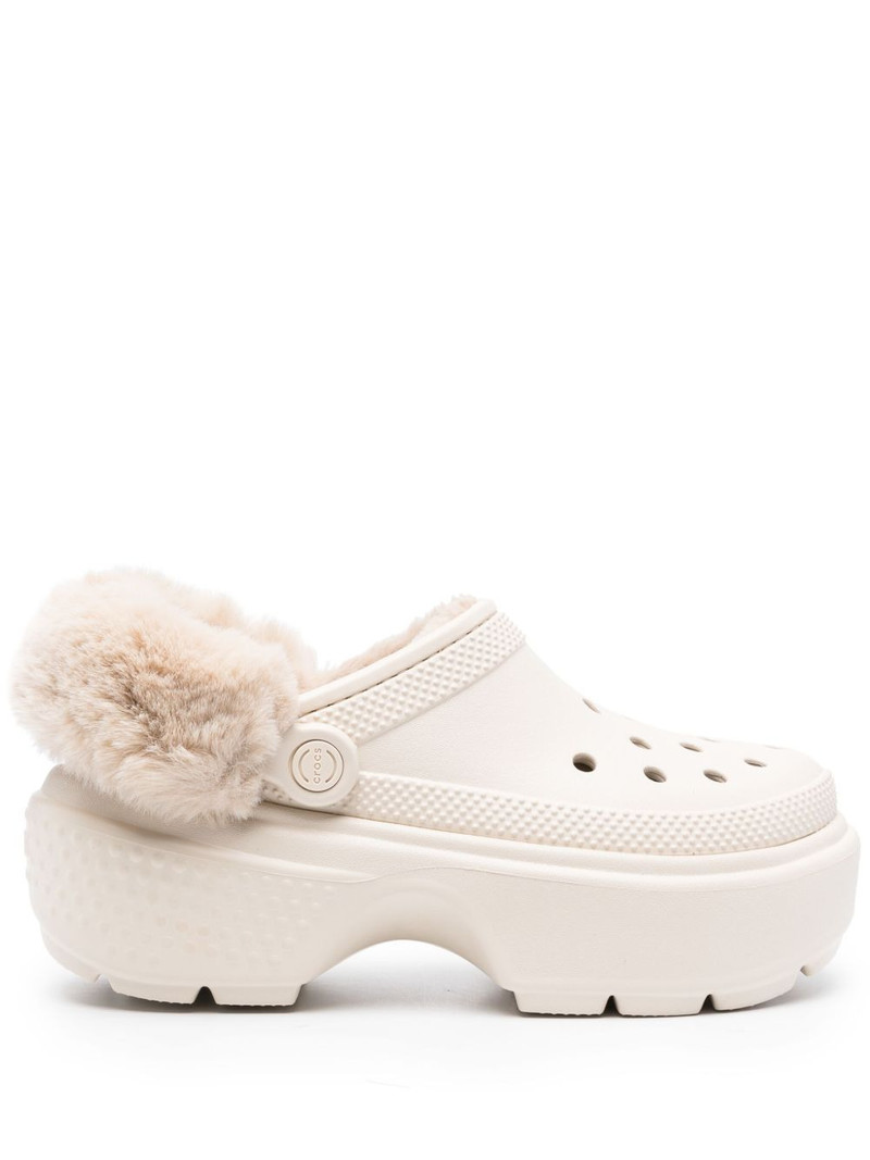 faux-fur platform clogs 1