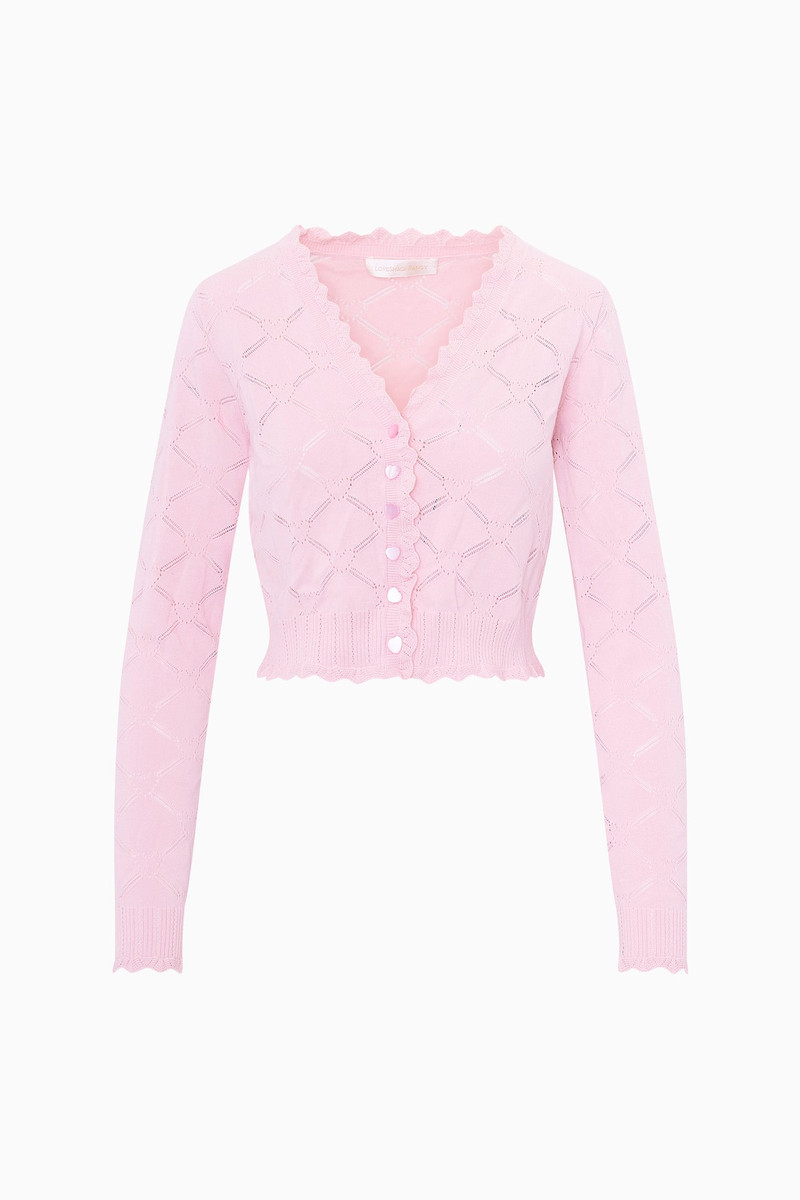 Petra Knit Heart Argyle Cardigan 1