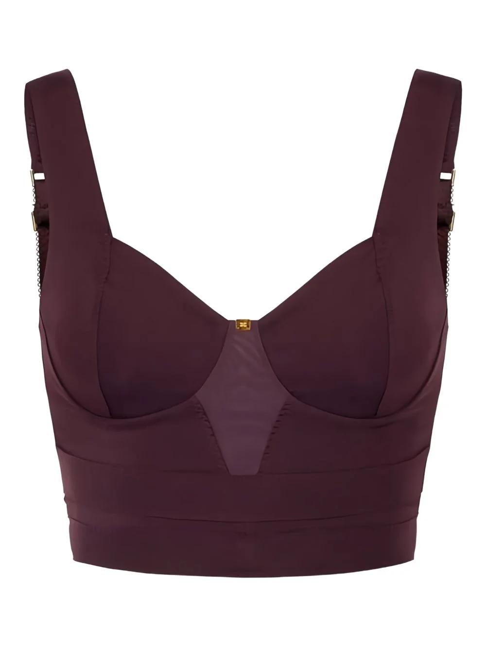 topstitching tulle top - 1