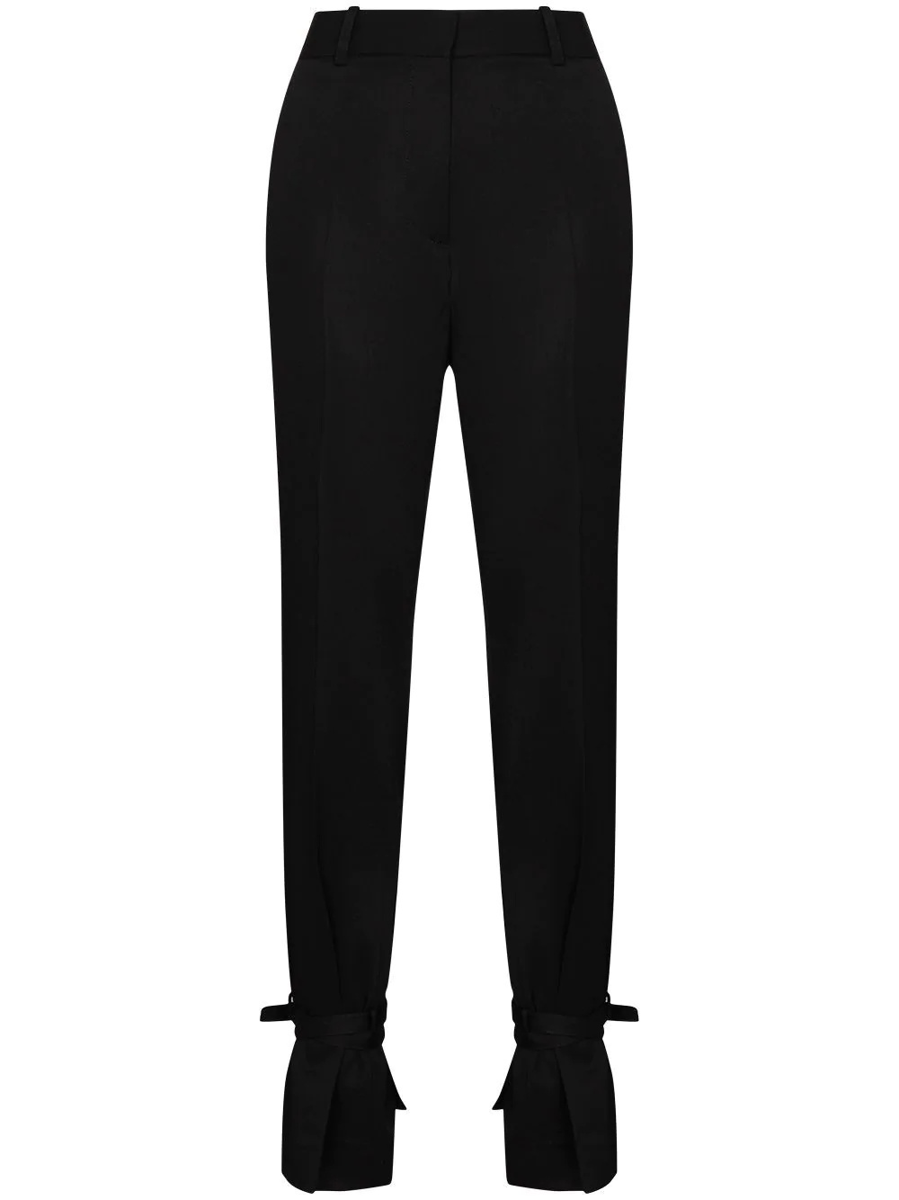 tie hem slim fit trousers - 1