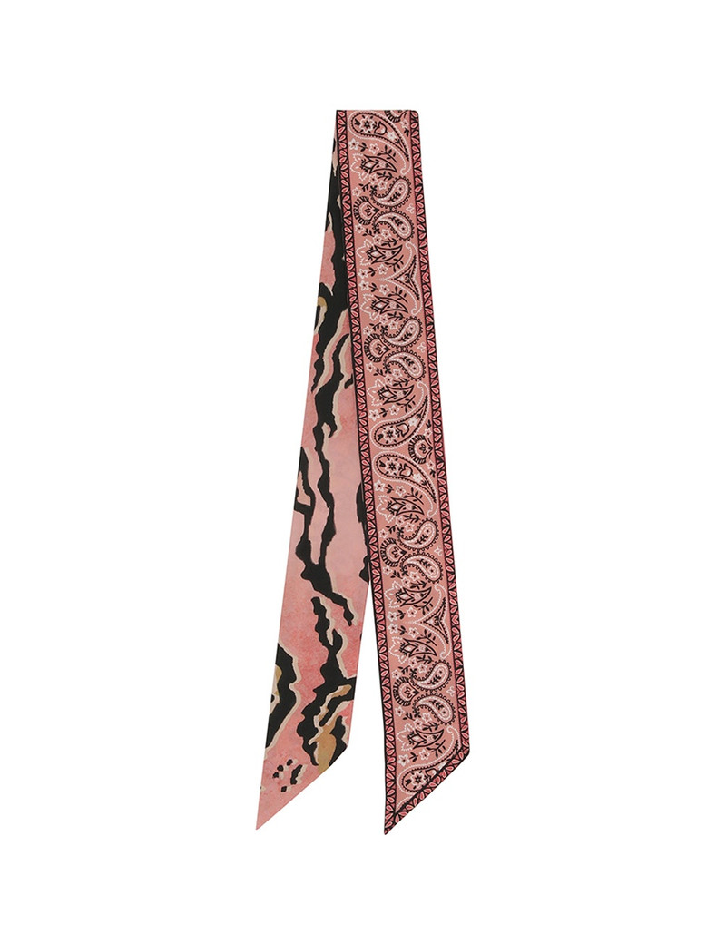 PRINTED SILK RIBBON SCARF 3