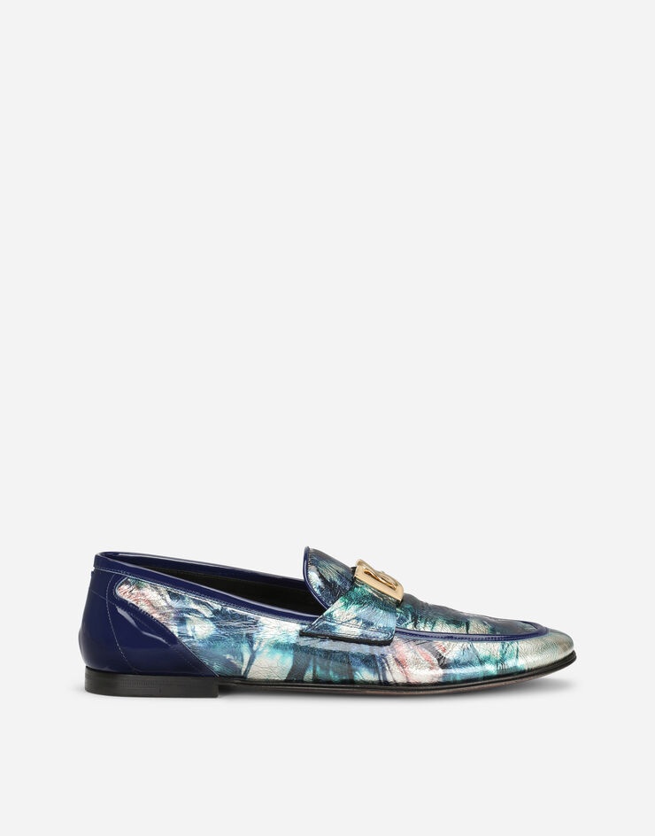Tie dye patent leather slippers - 1