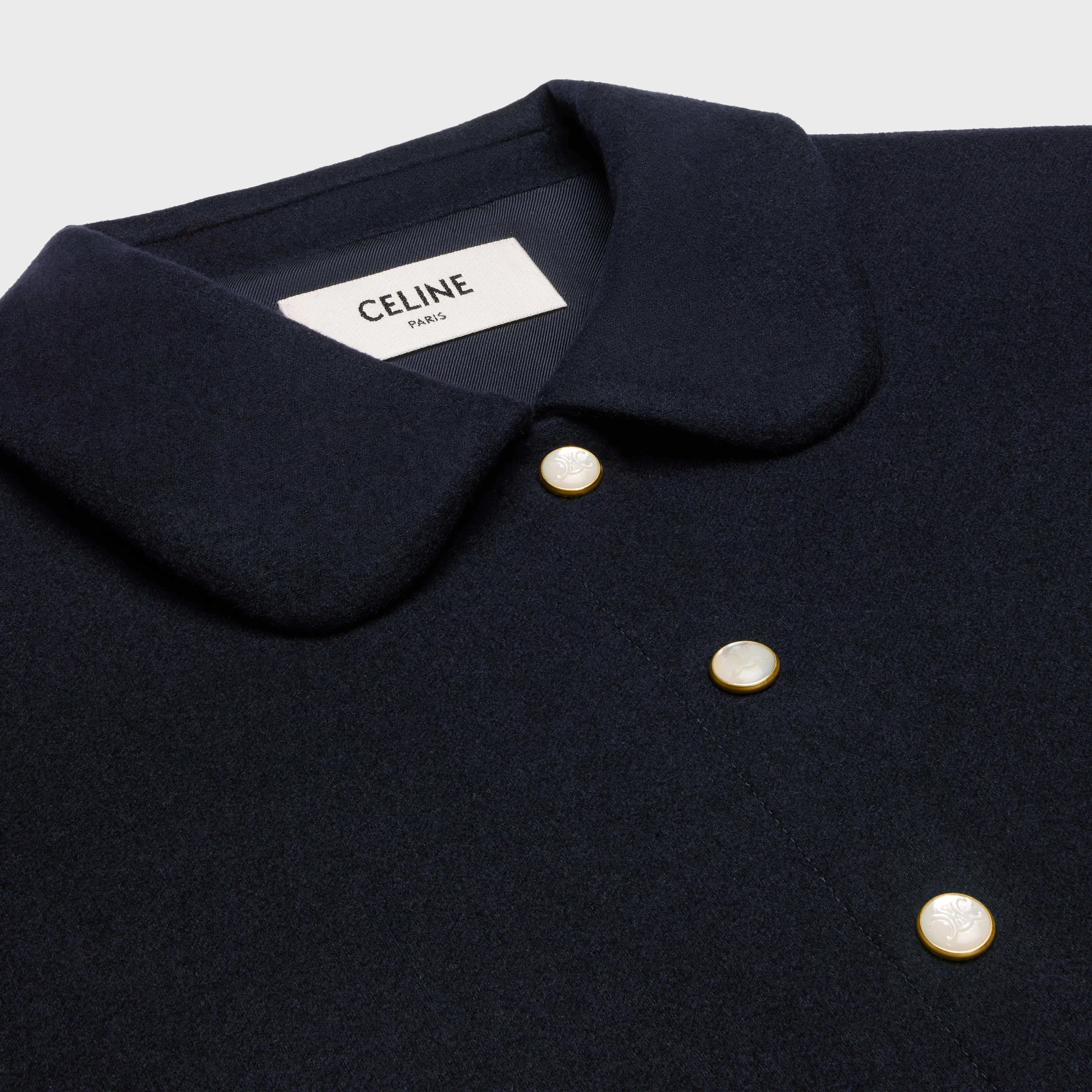 shirt with Claudine collar in cashmere flannel - 3