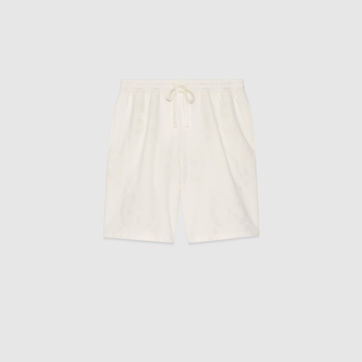GG flocked print cotton shorts - 1