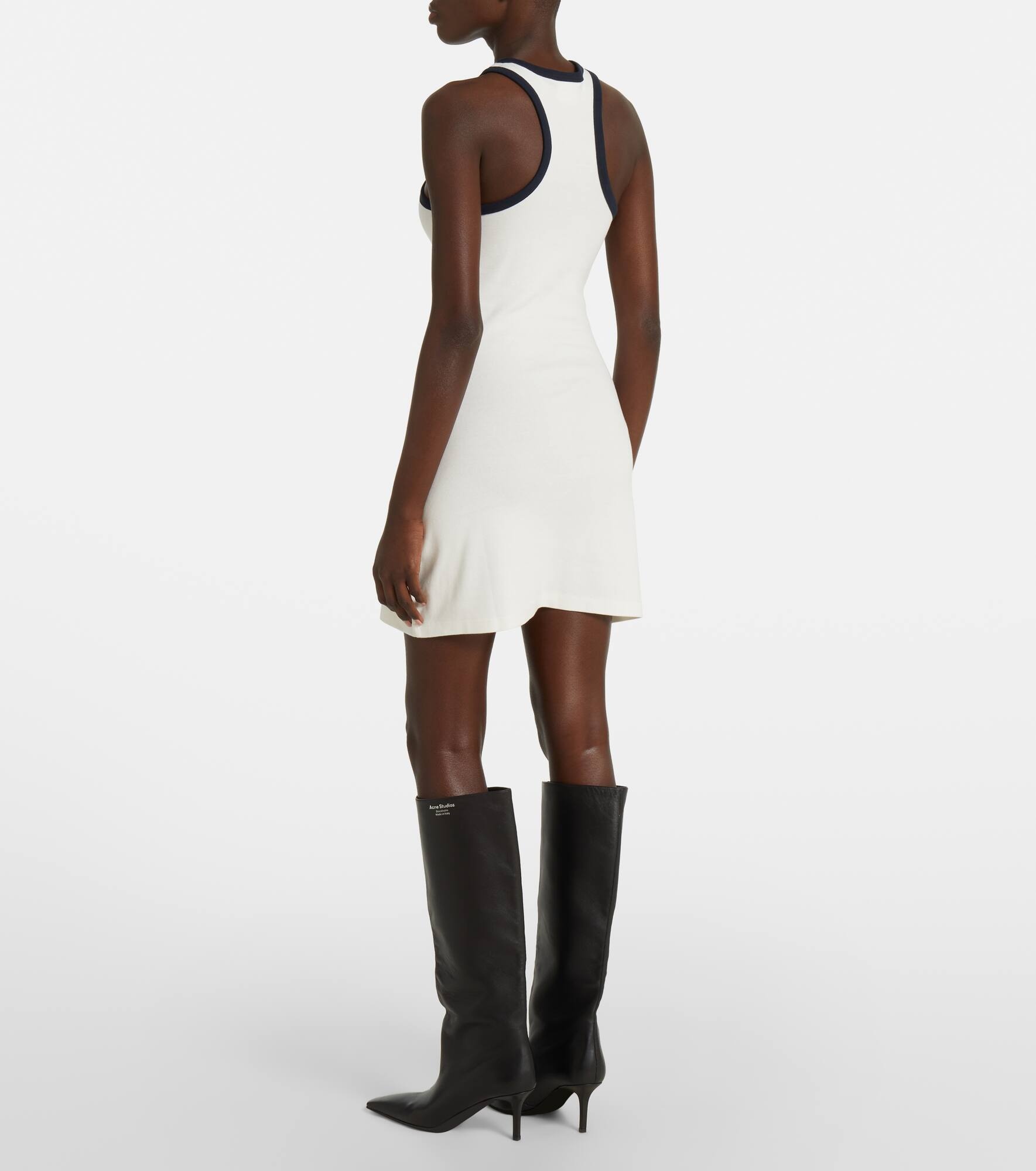 Scuba cotton jersey minidress - 3