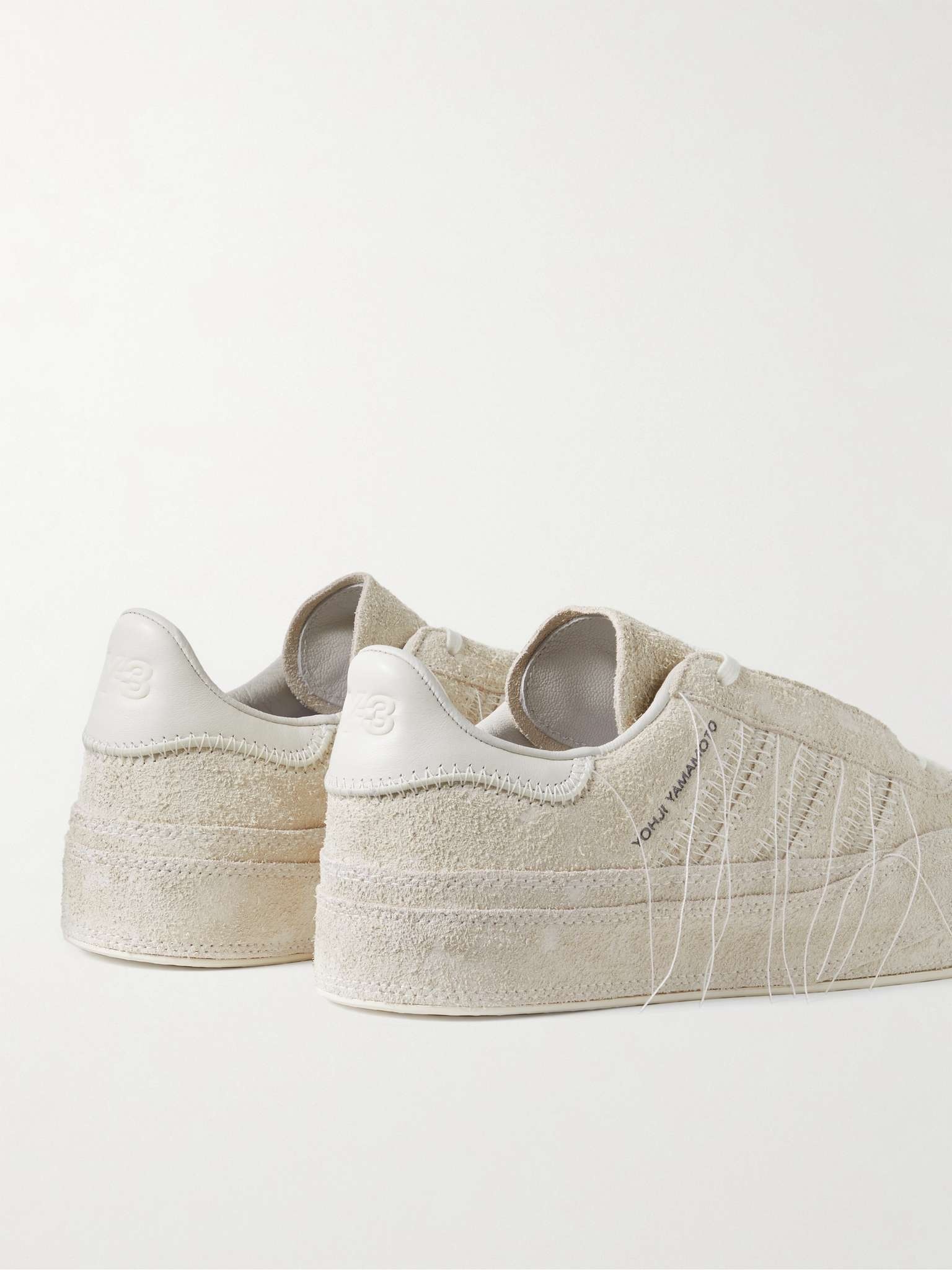 Gazelle Distressed Leather-Trimmed Suede Sneakers - 5