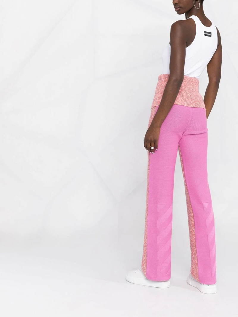 Diag-stripe knit trousers 6