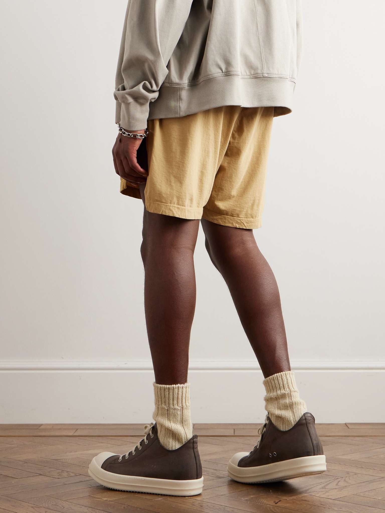 Phleg Straight-Leg Cotton-Jersey Drawstring Shorts - 4