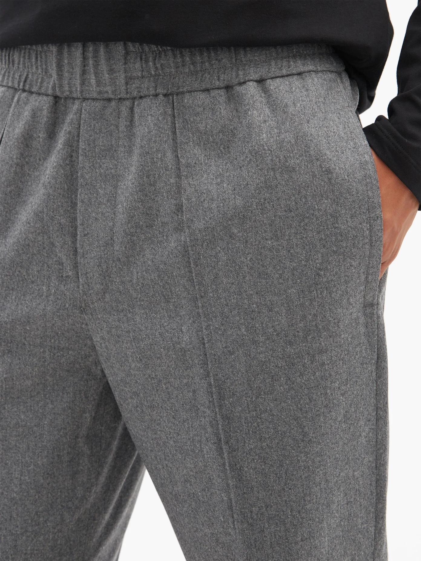 Pleated wool track pants - 4