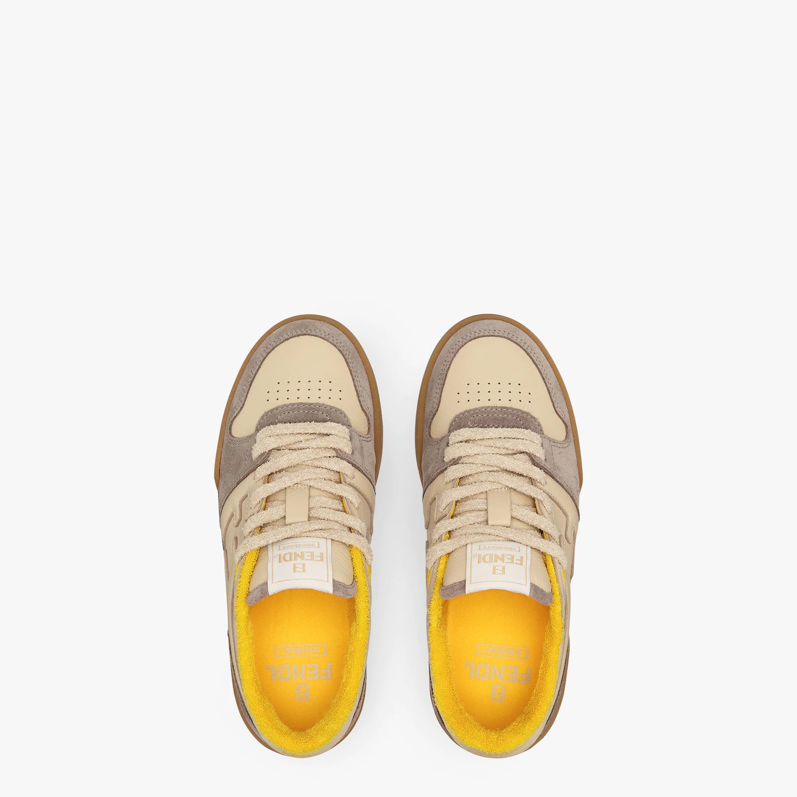 Beige suede low-tops - 4