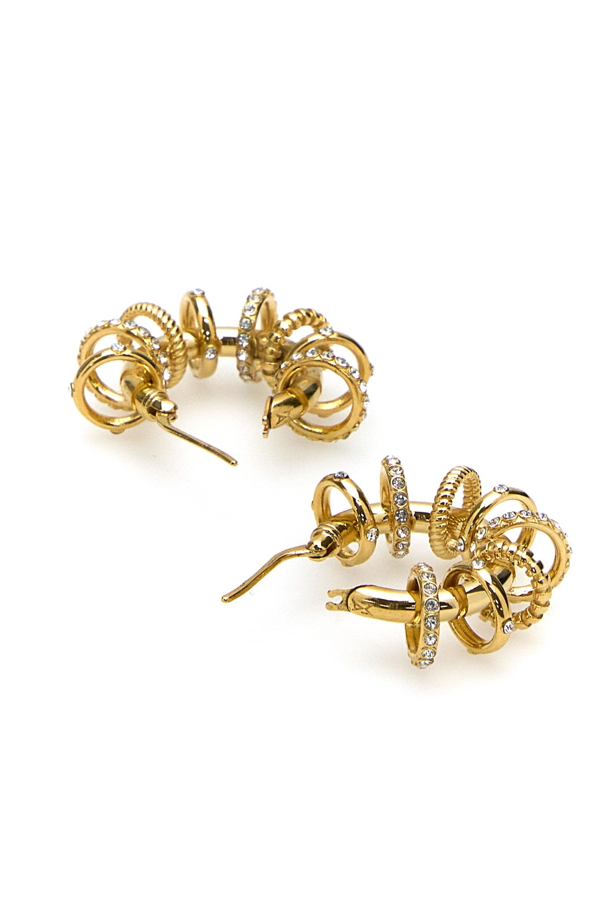 Gold metal Multiring earrings - 3