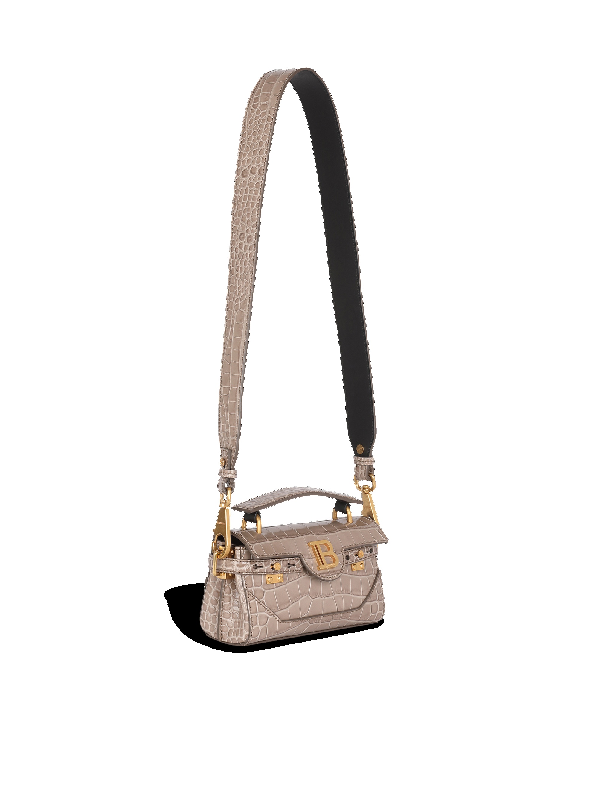 Crocodile-embossed leather B-Buzz 19 bag - 3