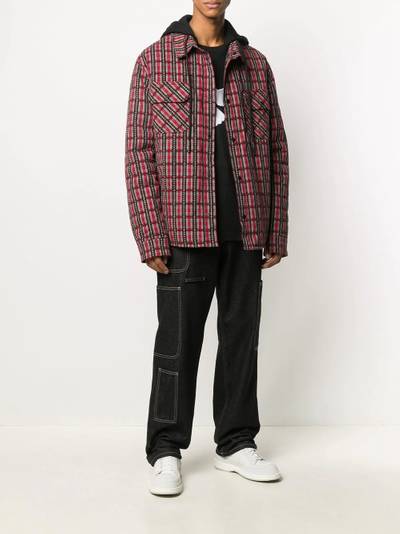 Off-White check hooded jacket outlook