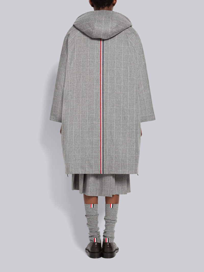 Windowpane Flannel Oversized Down Football Parka 3