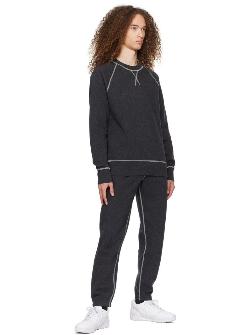 Sunspel Gray Raglan Sweatshirt outlook