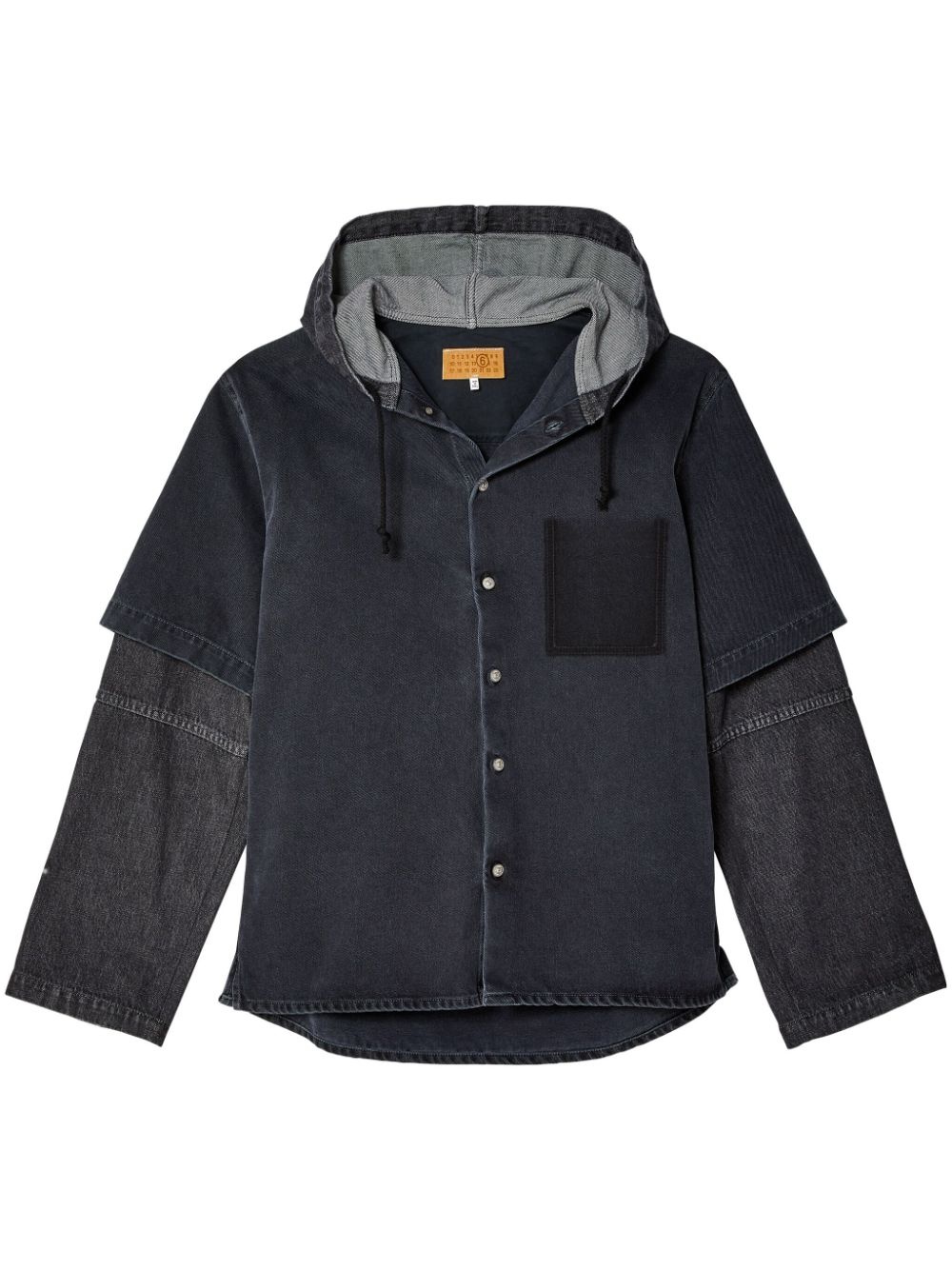 denim hooded jacket - 1