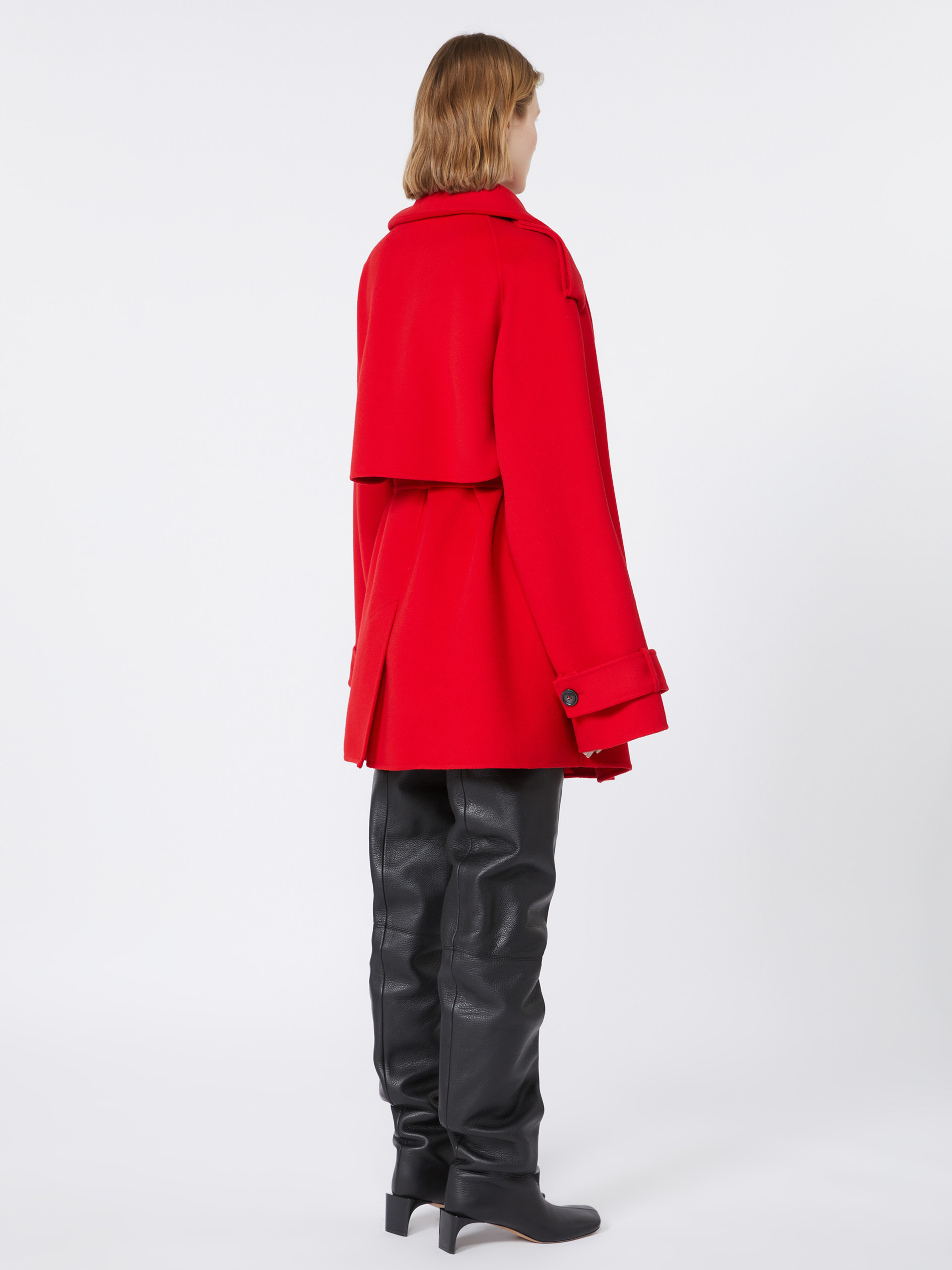 BOUQUET1234 Short trench coat in wool - RUNWAY - 4