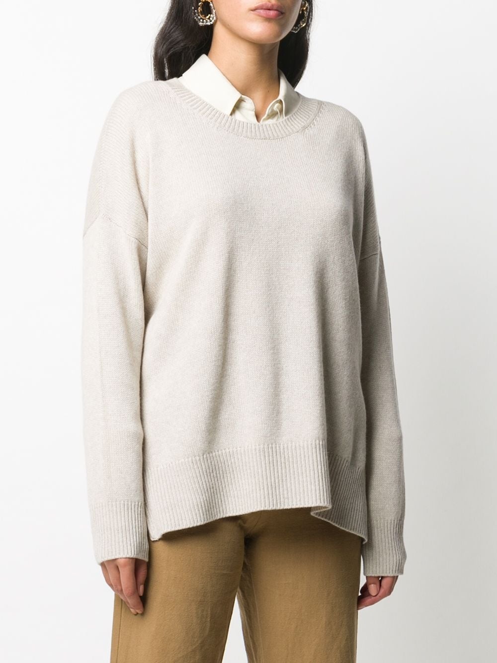 oversized crew neck jumper - 3