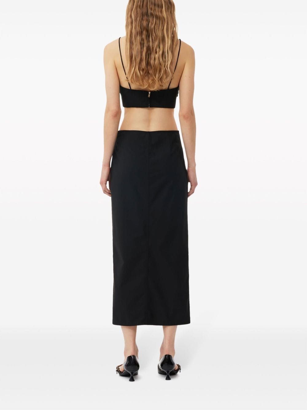 Drapey sleeveless cropped top - 4