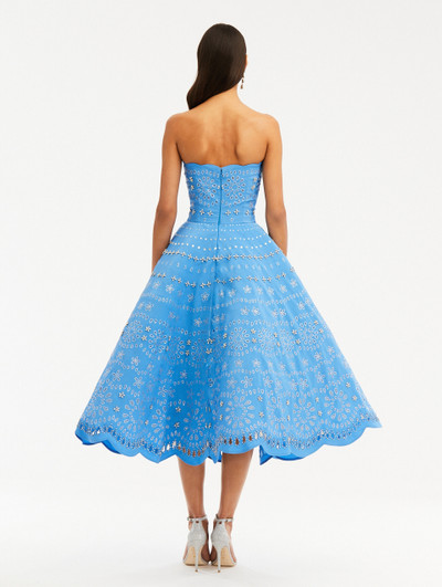 Oscar de la Renta CRYSTAL EYELET COCKTAIL DRESS outlook